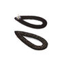 Black and silver teardrop earrings